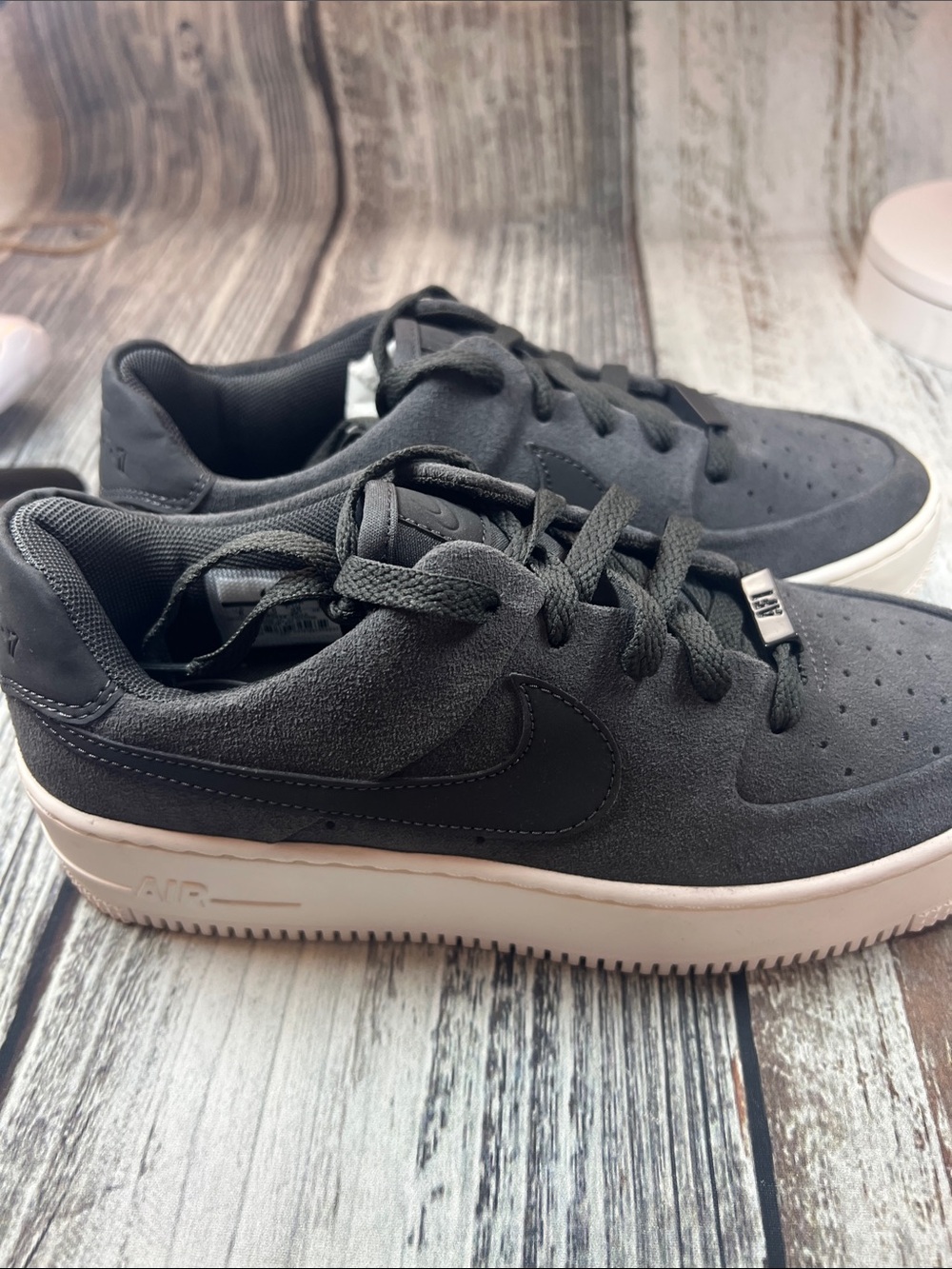 Nike Air Force 1 ‘07 LV8 Suede Sneakers – Black/Anthracite – Women’s Size 8